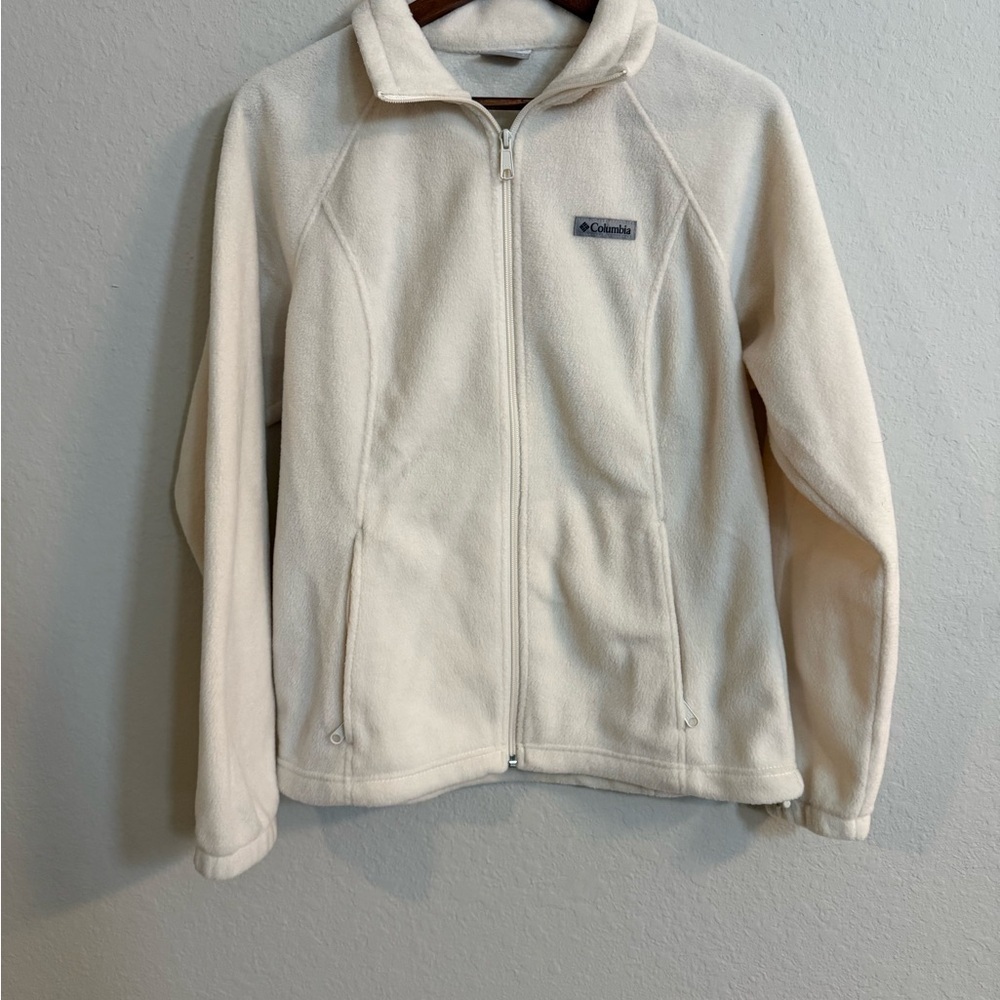 Columbia Women's Benton Springs Full Zip Off-White Fleece Jacket - Picture 2 of 10